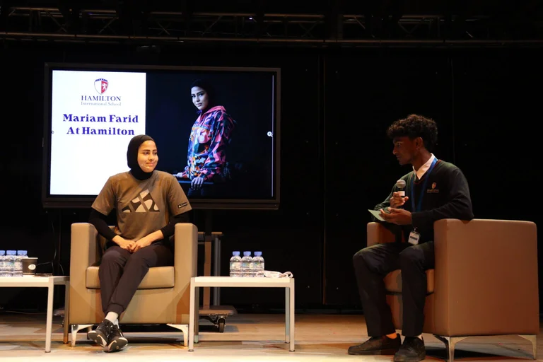 Qatari Athlete Mariam Farid Visits The Hamilton School